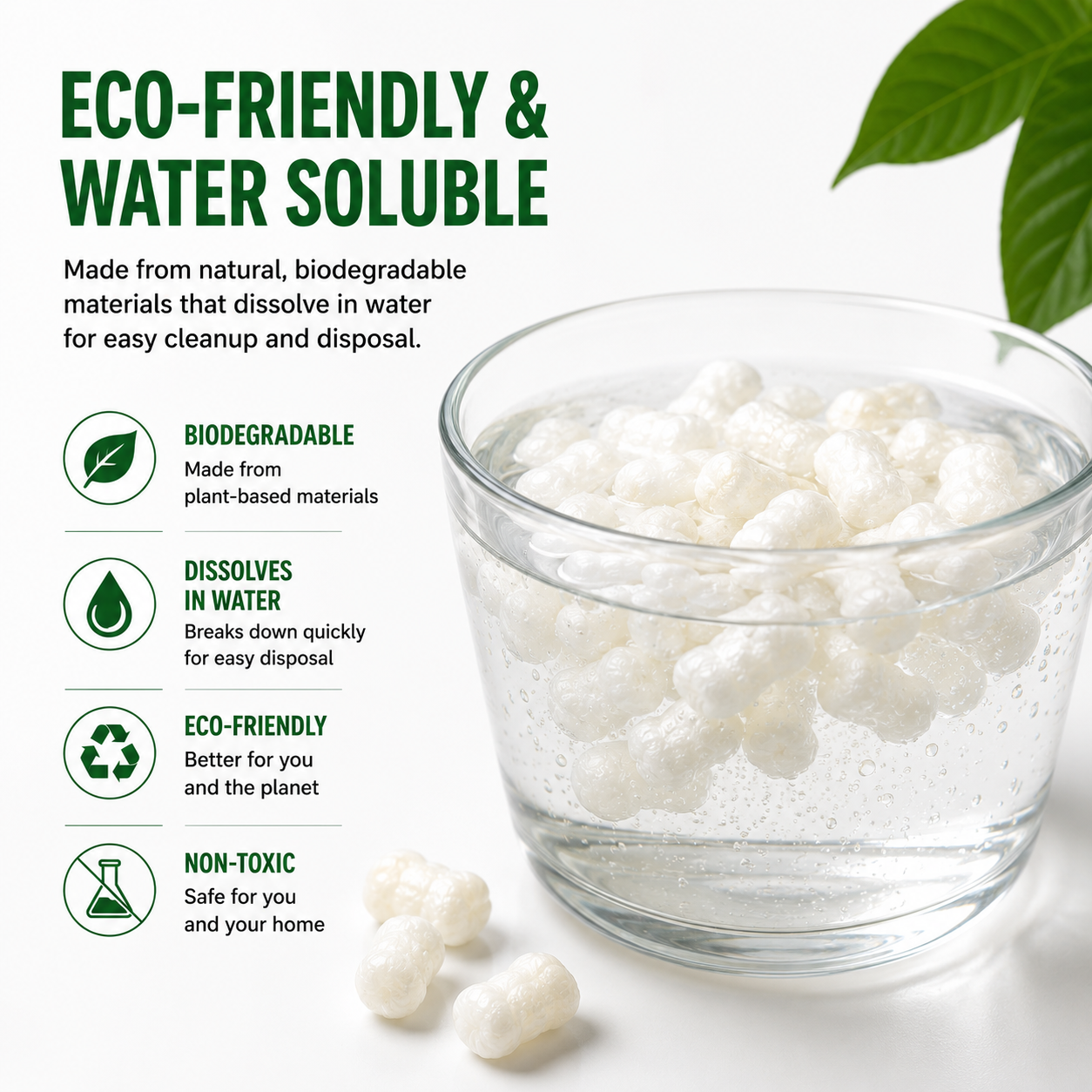 Biodegradable Packing Peanuts, 4 Cubic Feet (30 Gallons), Water Soluble Loose Fill Packaging, Compostable Void Fill for Shipping, Moving & Fragile Items